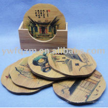 conception de la coutume petit coaster coupe en bambou